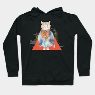 abstract cat Hoodie
